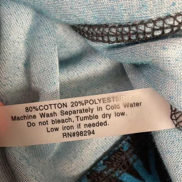 Onque Casuals Velour Zip Up Jacket, Size Small, Teal and Black - Picture 6 of 6